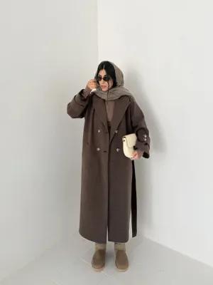 پالتو saren: پالتوی بلند فوتر تمام آستر کشی شده